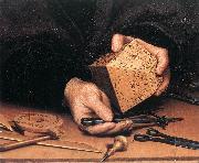 HOLBEIN, Hans the Younger Portrait of Nikolaus Kratzer (detail) sg USA oil painting reproduction
